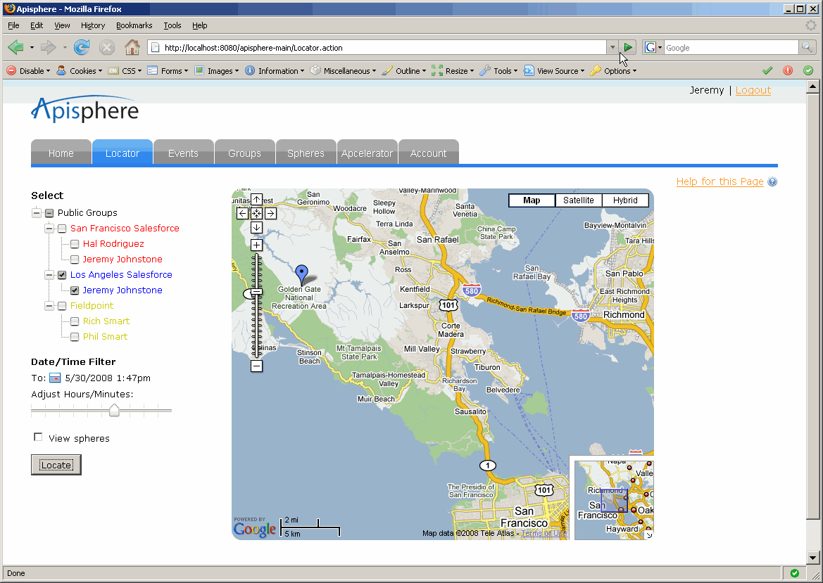 Apisphere Location Based Mapping